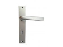 Kování interiérové FLAT klika/klika 72 mm klíč stříbrný elox F1